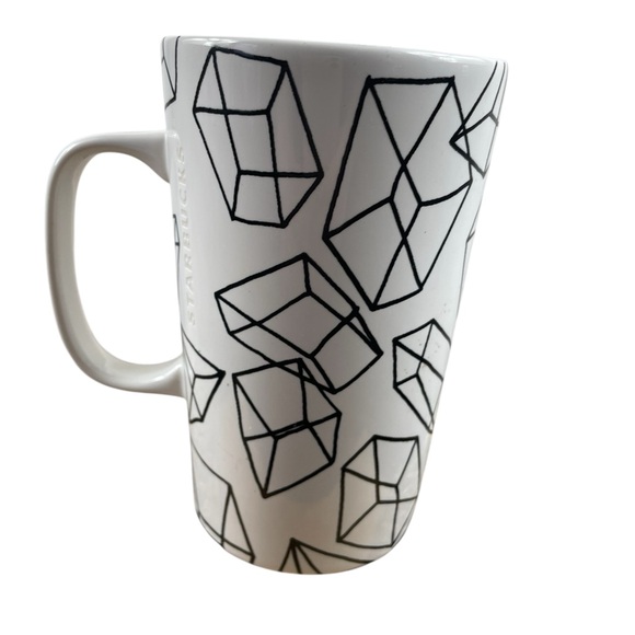 STARBUCKS - 2014 Geometric Cubes Prizms Dot Coffee Mug Cup Collection 16oz - Picture 4 of 5